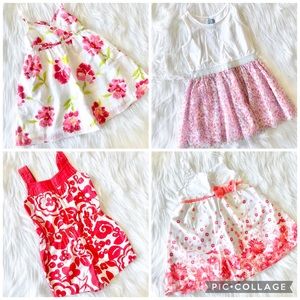 Bundle 4pc 2T Toddler Girl Dresses + Romper